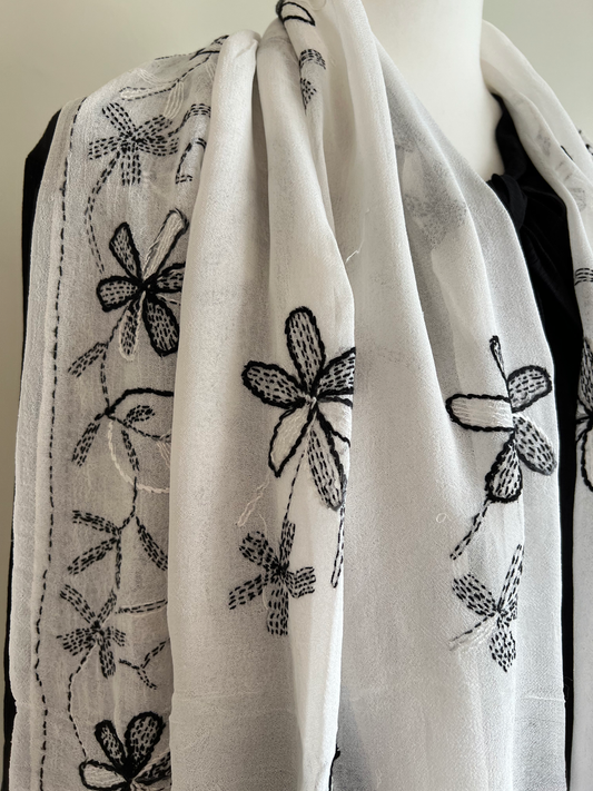 Hand Embroidered Scarf